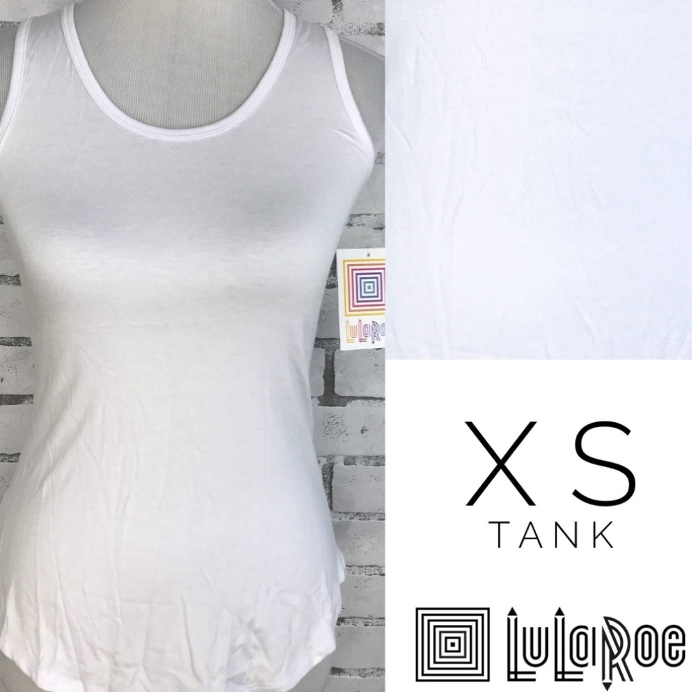 LulaRoe XS Solid White Tank NWT